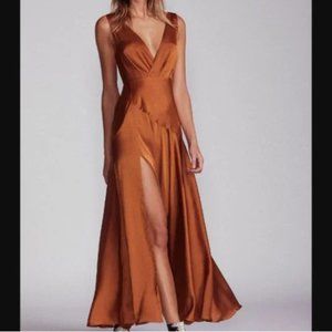 Fame & Partners x Free People Essie Dress | Brown Copper | Size 2